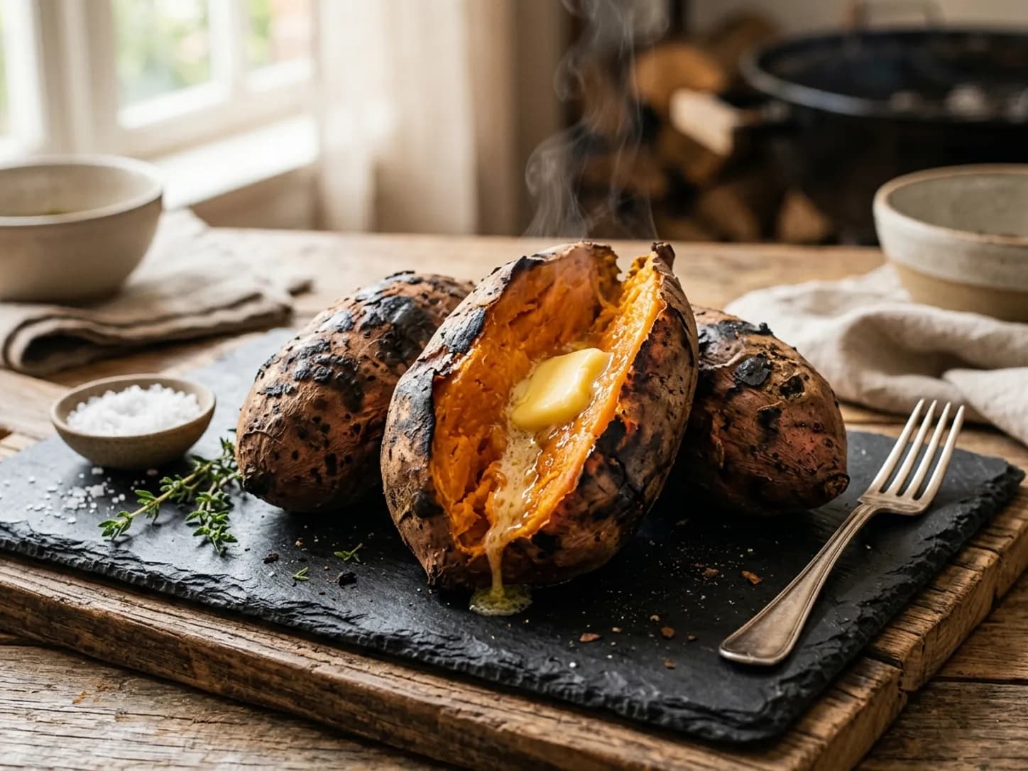 Batata-Doce Assada na Brasa: foto do prato pronto