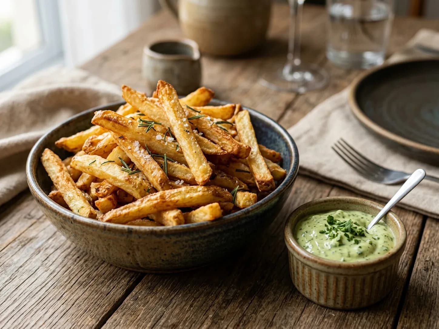 Batata Frita Caseira na Airfryer: Crocante por Fora e Macia por Dentro: foto do prato pronto