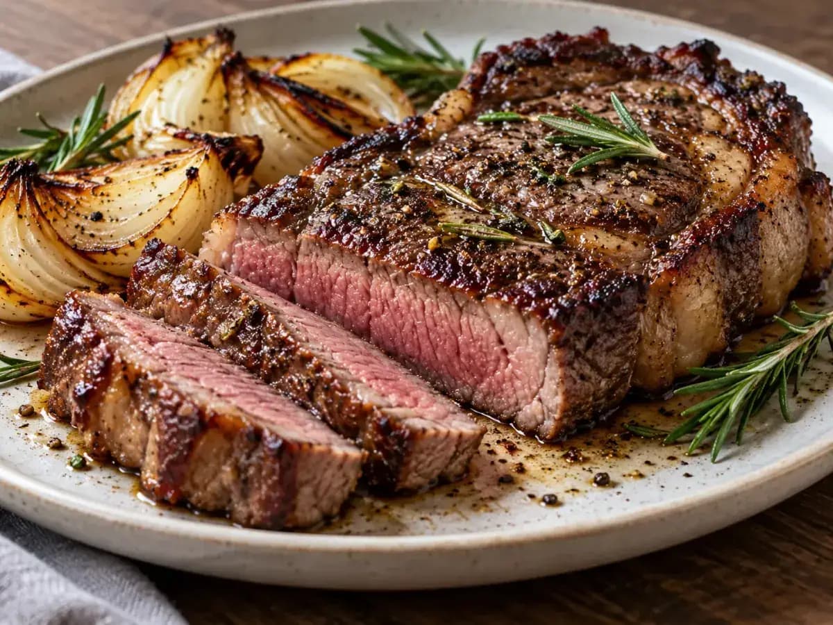 Bife de Chorizo no Forno Suculento: foto do prato pronto