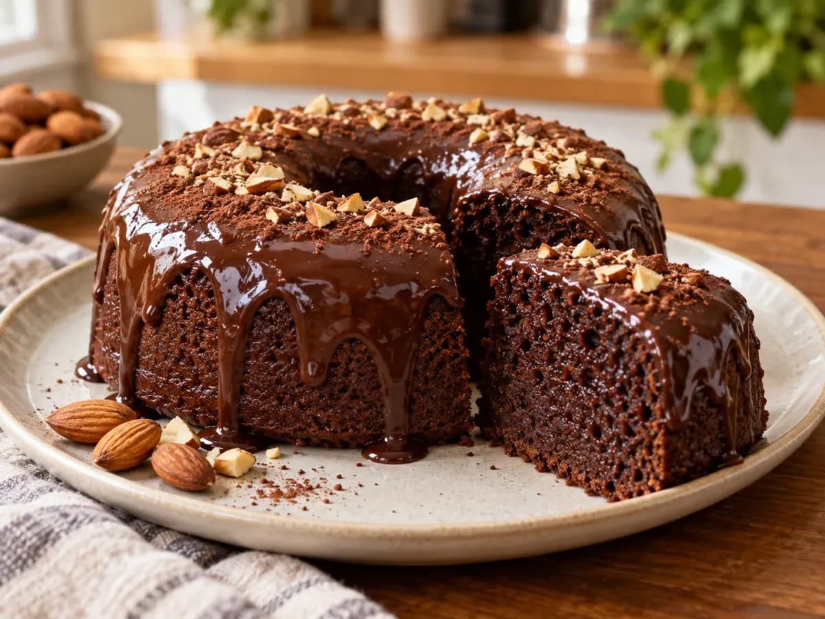 Bolo de Chocolate com Farinha de Amêndoas: foto do prato pronto