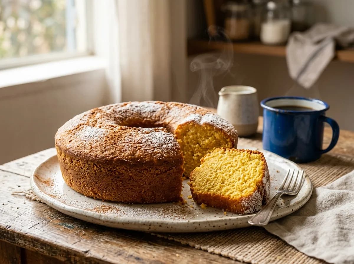 Bolo de Fubá Fofinho Perfeito: Receita Simples de Liquidificador: foto do prato pronto