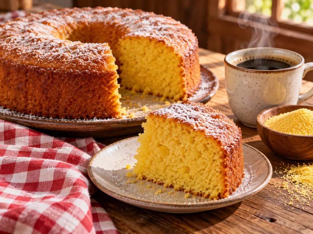 Bolo de Fubá Sem Farinha de Trigo (Fofíssimo com Erva-Doce): foto do prato pronto