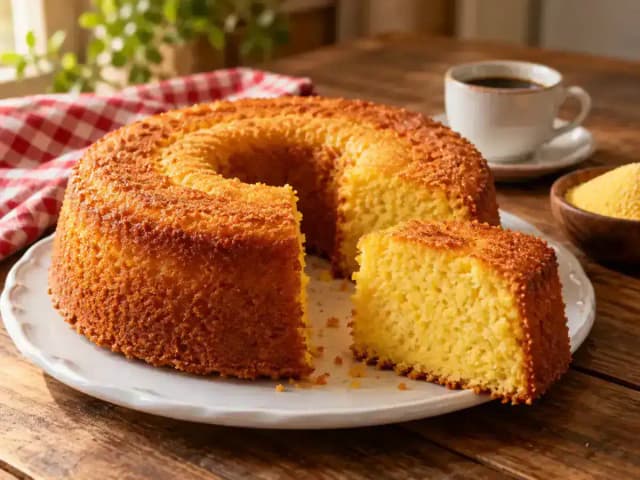 Bolo de Fubá Sem Farinha de Trigo: Fofíssimo e Bem Úmido: prato pronto