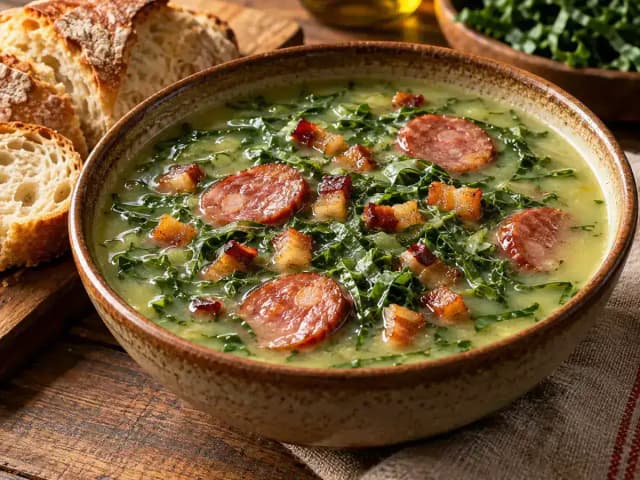 Caldo Verde para 40 Pessoas: os Litros e Medidas Exatas: prato pronto