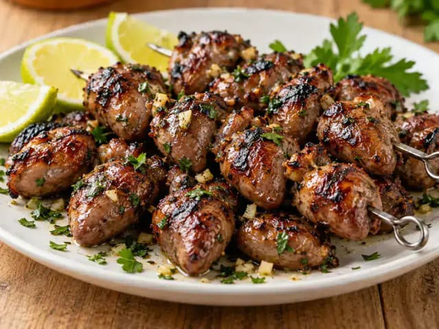 Coração de Galinha na Airfryer e Forno: 12 Min Bem Macio: prato pronto