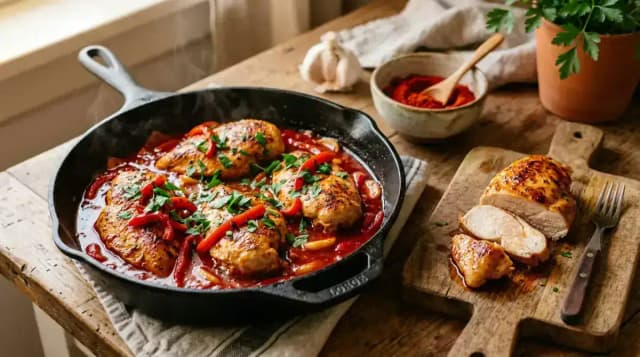 Como Usar Páprica Doce no Frango: Segredo da Cor e do Sabor Suave: prato pronto