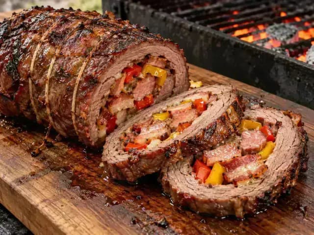 Costela Desossada Recheada para Churrasco: prato pronto