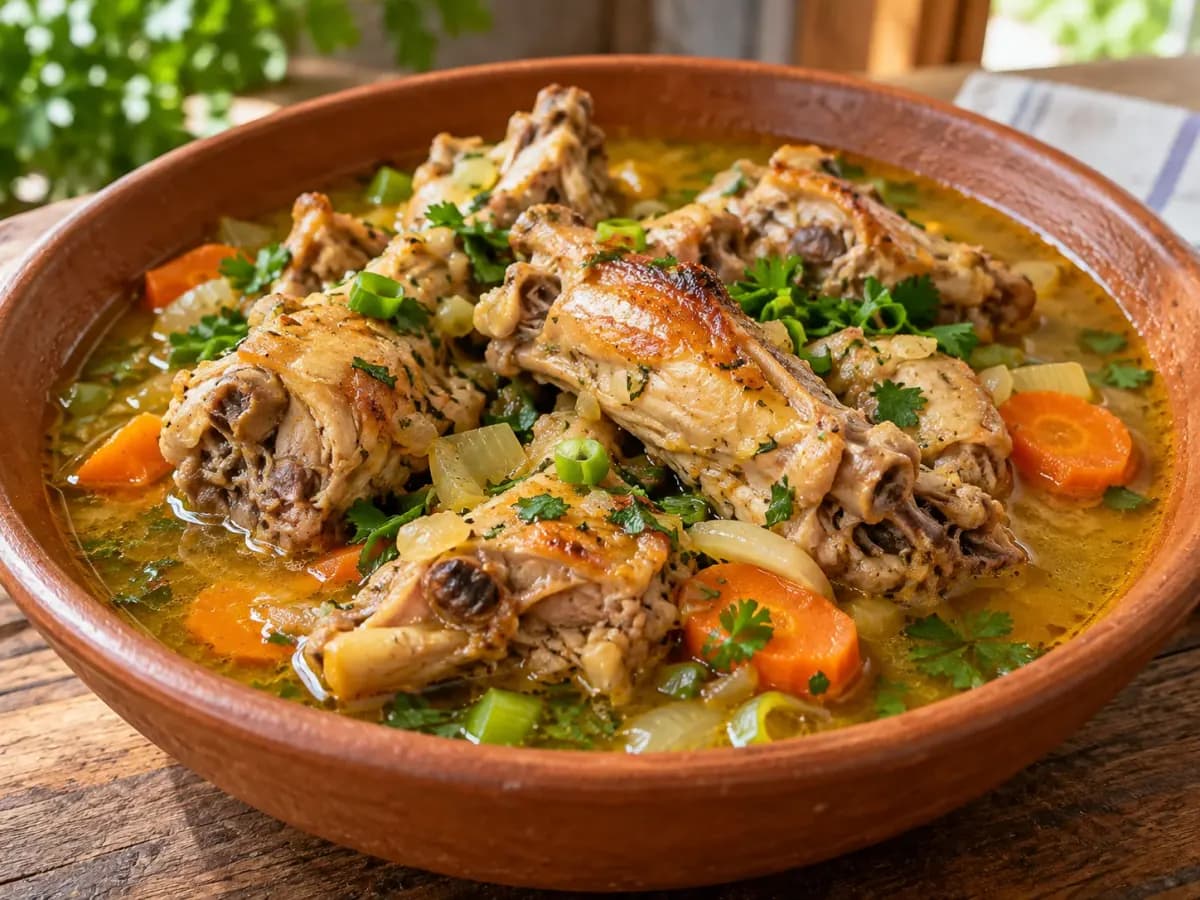 Dorso de Frango Cozido: Receita Simples: foto do prato pronto