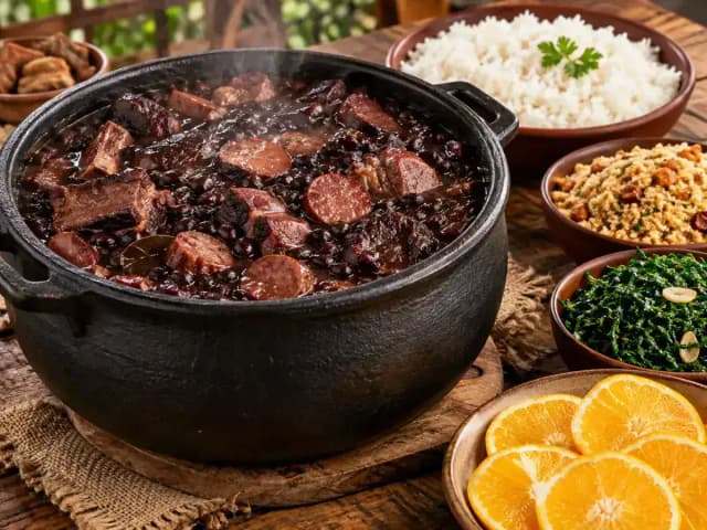 Feijoada para 150 Pessoas: 22,5 kg de Feijão e 49 kg de Carnes: prato pronto