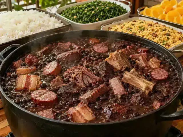 Feijoada para 50 Pessoas: 3,6 kg de Feijão Preto e 6,3 kg de Carne: prato pronto