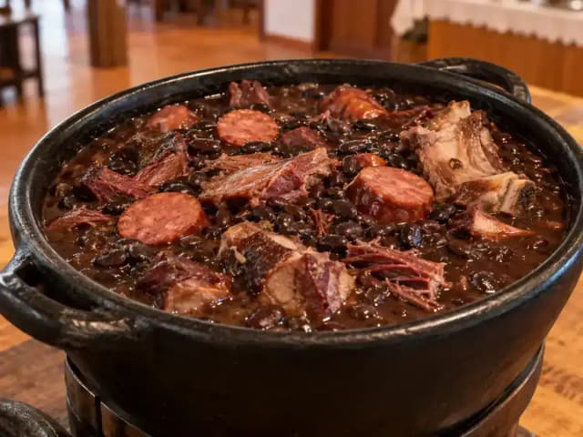 Feijoada para 80 Pessoas: 5,8 kg de Feijão Preto e 12 kg de Carnes: prato pronto