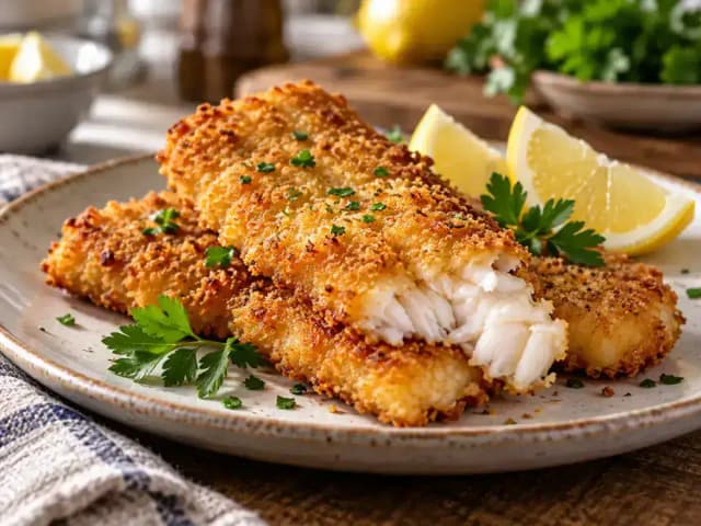 Filé de Abrótea Frito Crocante: prato pronto