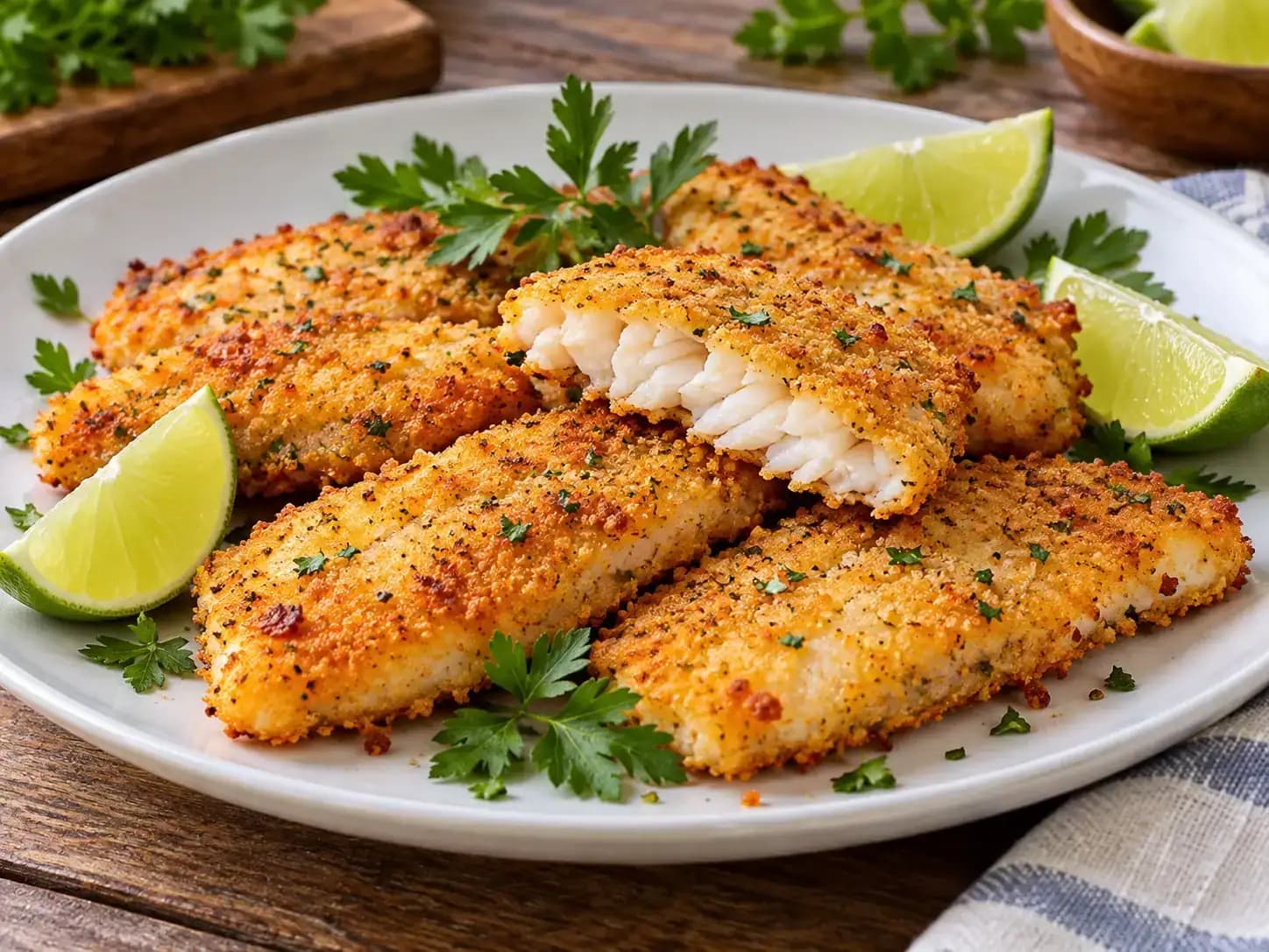 Filé de Panga na Airfryer: foto do prato pronto