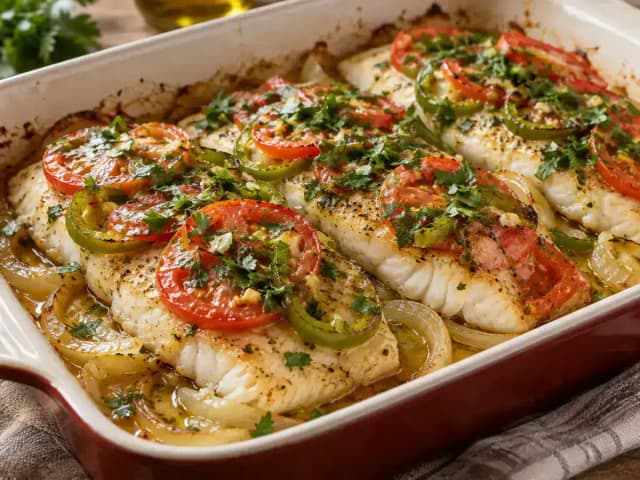 Filé de Pescada Amarela no Forno: prato pronto