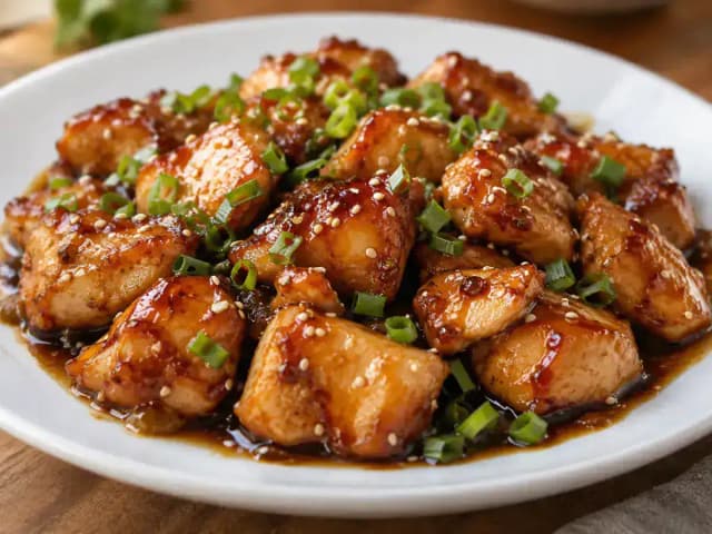 Frango Caramelizado com Açúcar e Shoyu: Bem Suculento: prato pronto