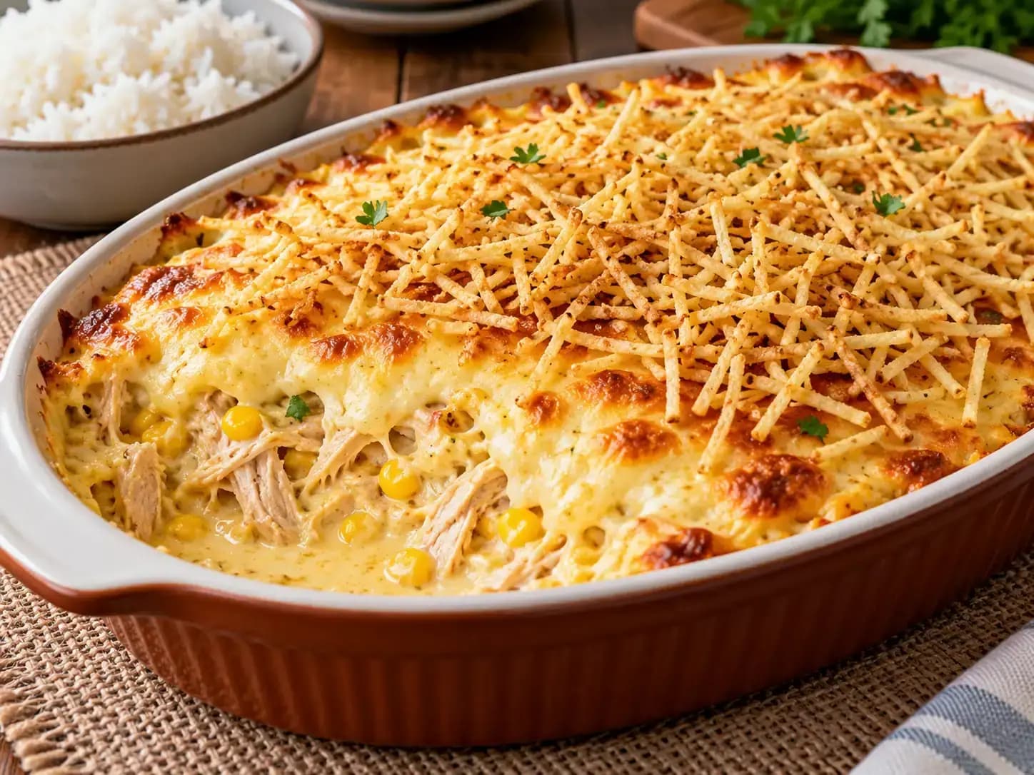 Fricassê de Frango sem Liquidificador: foto do prato pronto