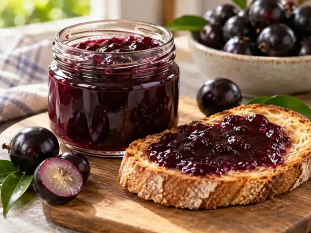 Geleia de Jabuticaba Caseira Tradicional: Ponto Certo na Panela: prato pronto