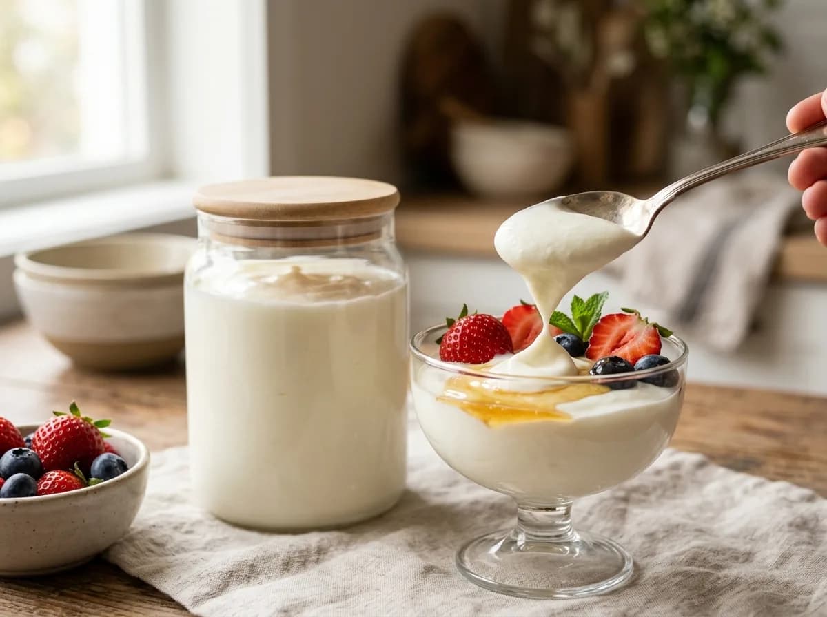 Iogurte Natural Caseiro Cremoso: Receita Econômica com 3 Ingredientes: foto do prato pronto