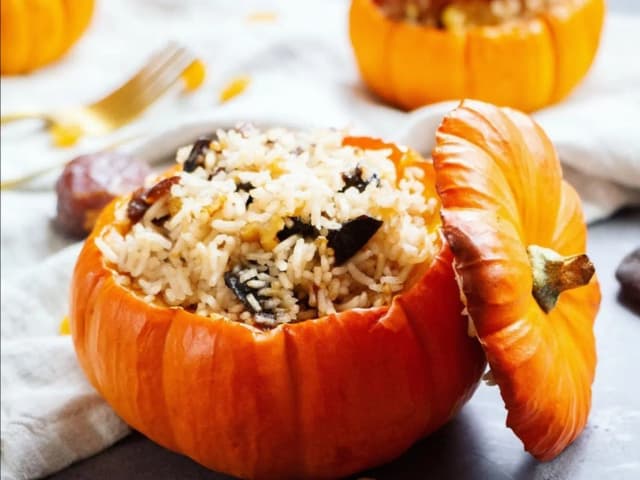 Mini Abóbora com Recheio Cremoso de Carne-Seca: prato pronto