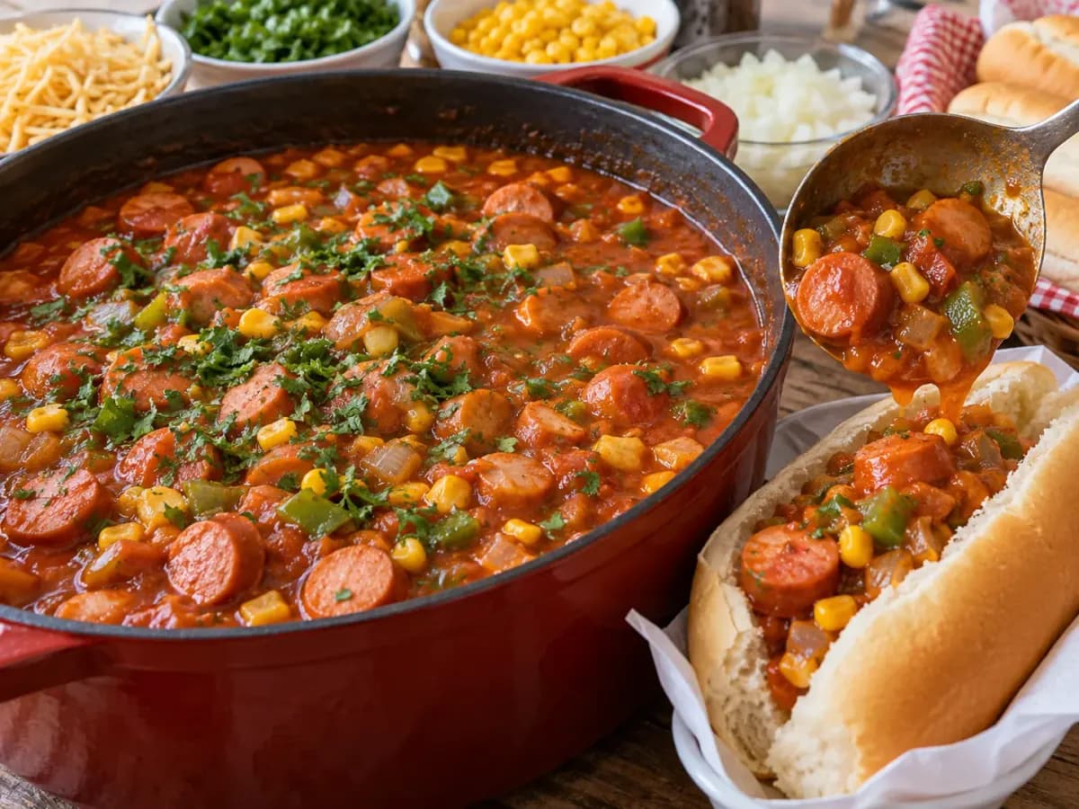 Molho de Cachorro-Quente para 30 Pessoas: foto do prato pronto