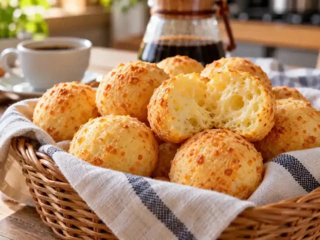Pão de Queijo Duro: 10 a 20 s no Micro-ondas Devolvem a Maciez: prato pronto