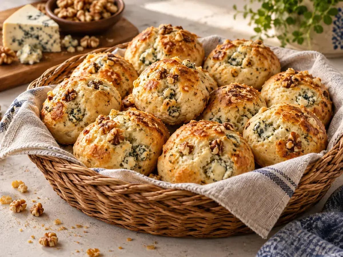 Pão de Gorgonzola e Nozes Rápido: foto do prato pronto