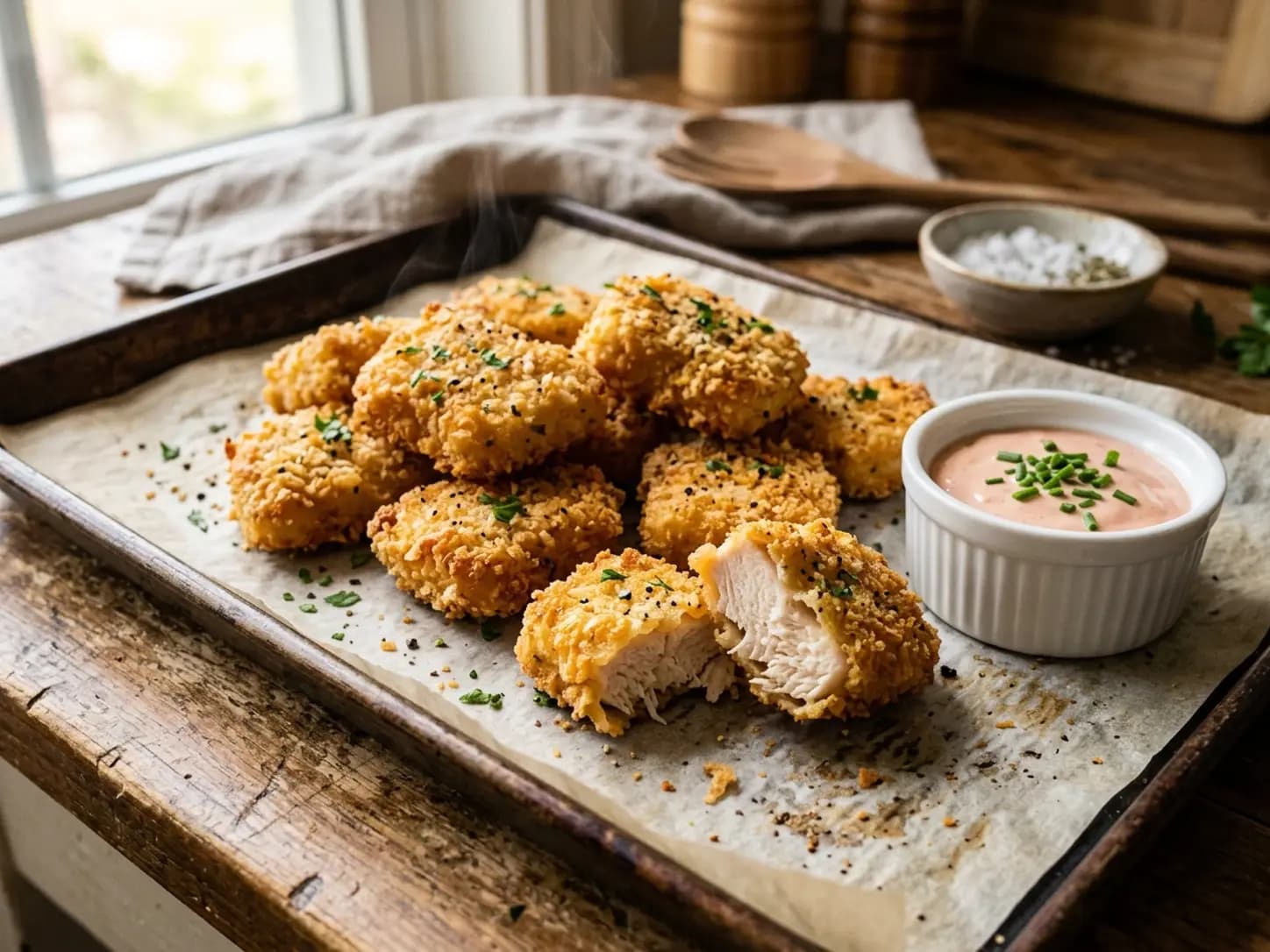 Quanto Tempo Assar Nuggets no Forno: Temperatura e Crocância: foto do prato pronto