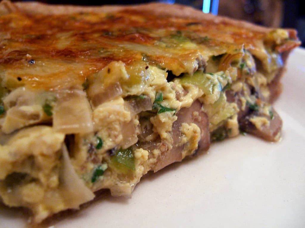 Quiche de Alho-Poró Tradicional Cremosa: foto do prato pronto