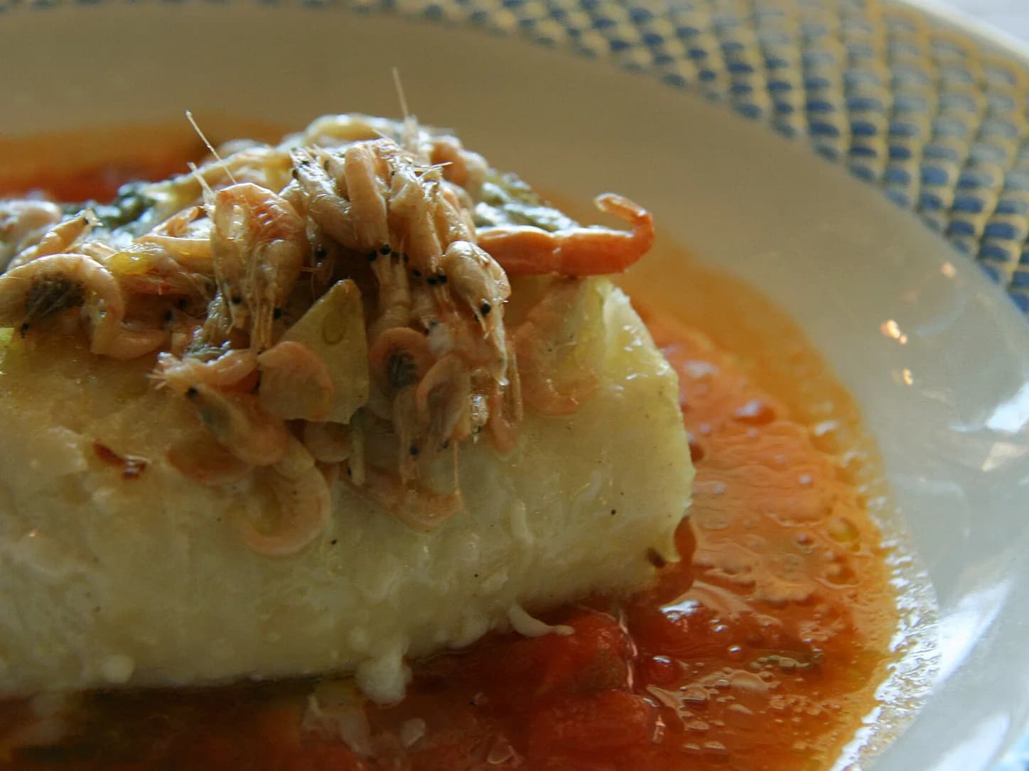 Bacalhau com camarão ao leite de coco: foto do prato pronto