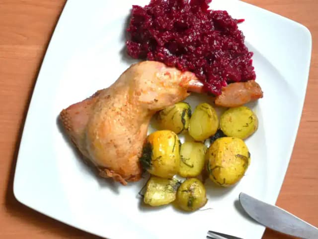 Frango com Batata na Airfryer: prato pronto