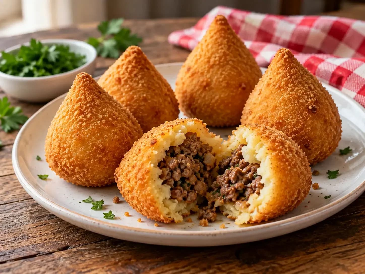 Risole de Carne Moída Caseiro (Massa Cozida Leve): foto do prato pronto