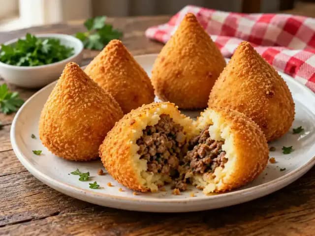 Risole de Carne Moída Caseiro: Massa Cozida Leve e Muito Crocante: prato pronto