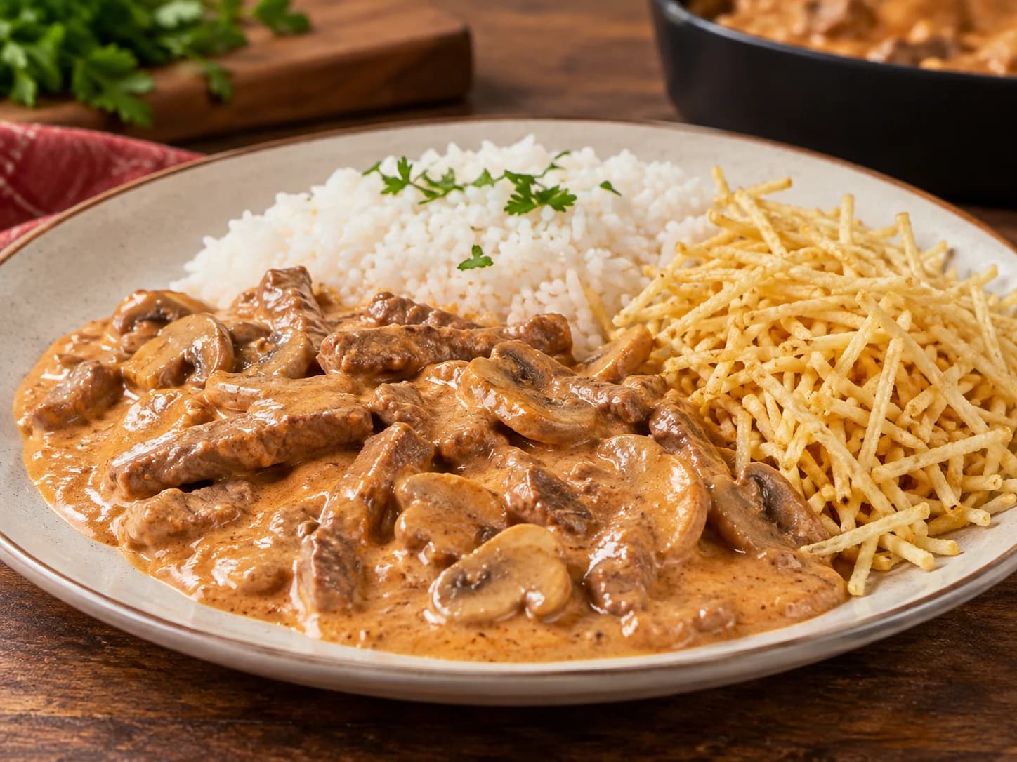 Strogonoff de Carne para 20 Pessoas: foto do prato pronto