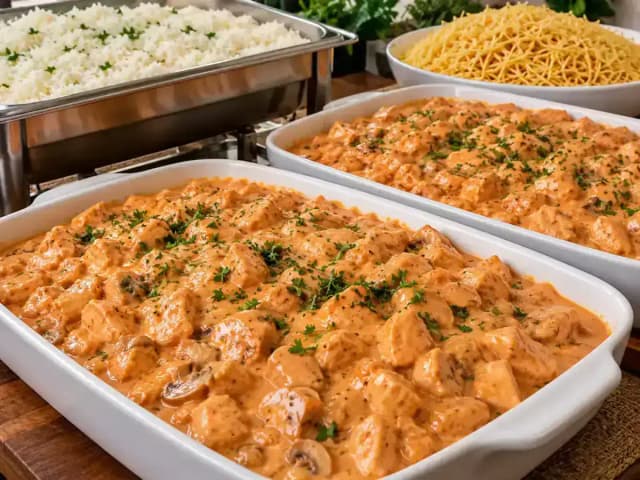 Strogonoff para 70 Pessoas: 10 kg de Frango e Quantidades Exatas: prato pronto