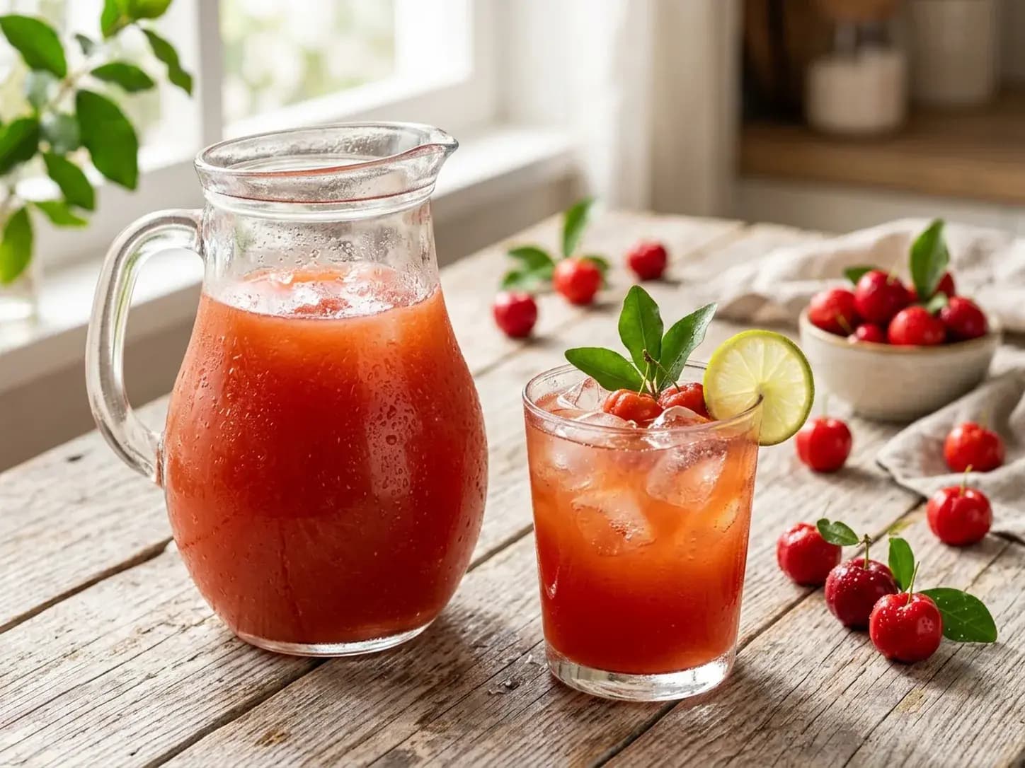 Suco de Acerola sem Liquidificador Tradicional e Gelado: foto do prato pronto