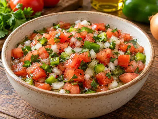 Vinagrete para 10 Pessoas: Proporção de Tomate e Cebola: prato pronto
