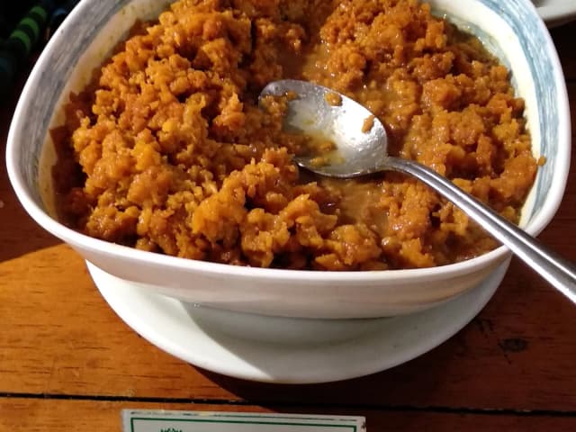 Ambrosia de leite e ovos sem canela: prato pronto