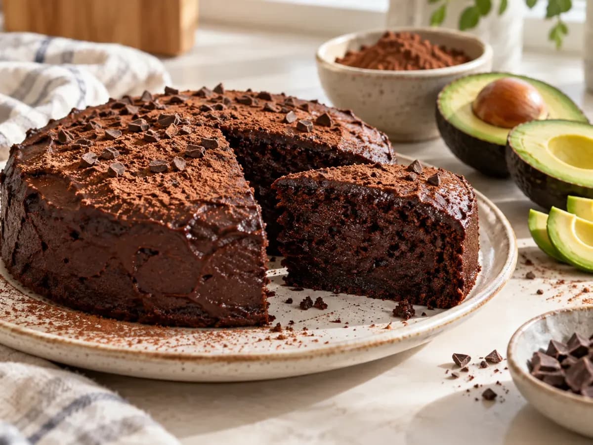Bolo de Chocolate Fit com Abacate: foto do prato pronto