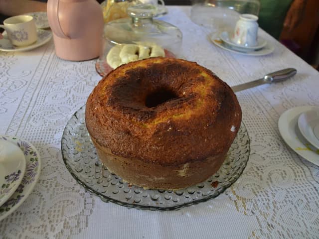 Bolo de milho de liquidificador com fubá: prato pronto