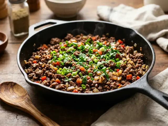 Como Fazer Carne Moída Simples e Caseira Bem Soltinha: prato pronto
