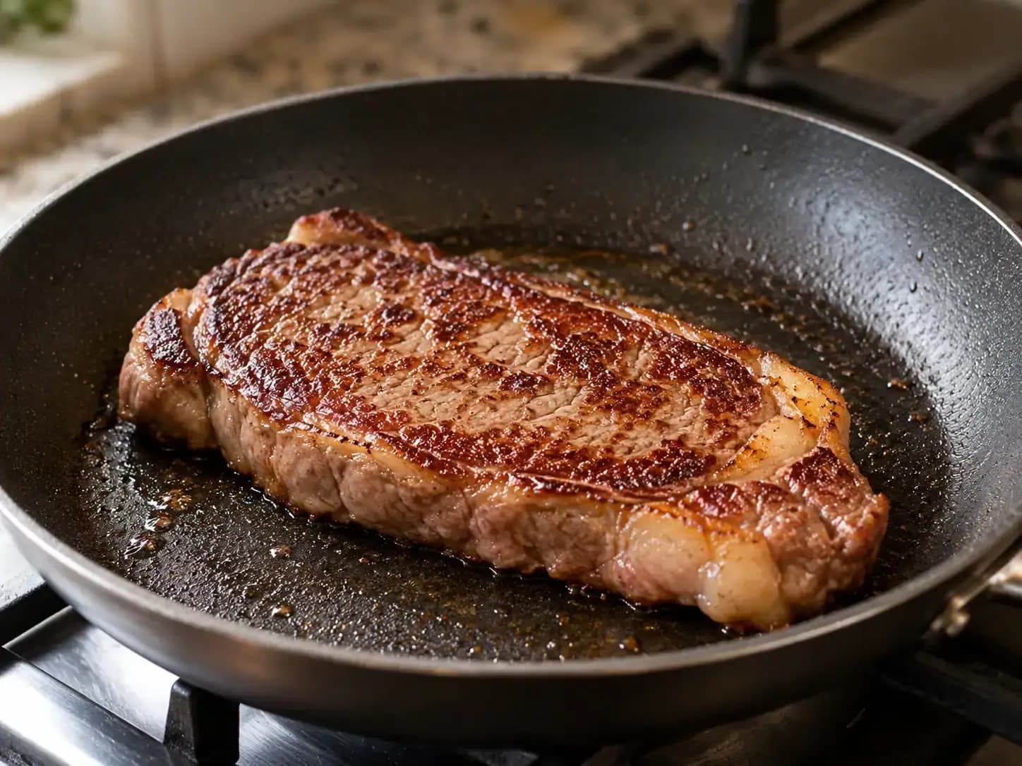 Bife sem Óleo na Frigideira: foto do prato pronto