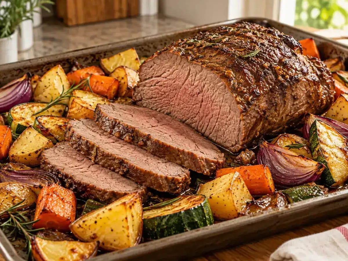 Patinho no Forno com Legumes: foto do prato pronto