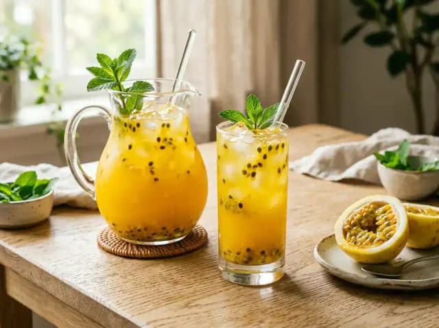 Suco Natural de Maracujá Caseiro: Como Fazer sem Amargar: prato pronto