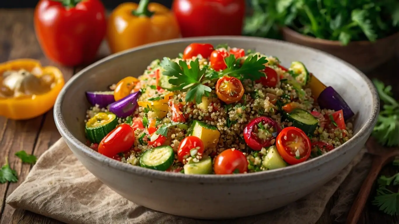 Salada de Quinoa com Legumes Assados