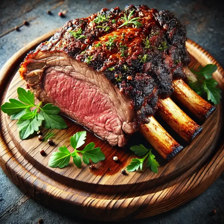 Costela macia e dourada preparada na Air Fryer.