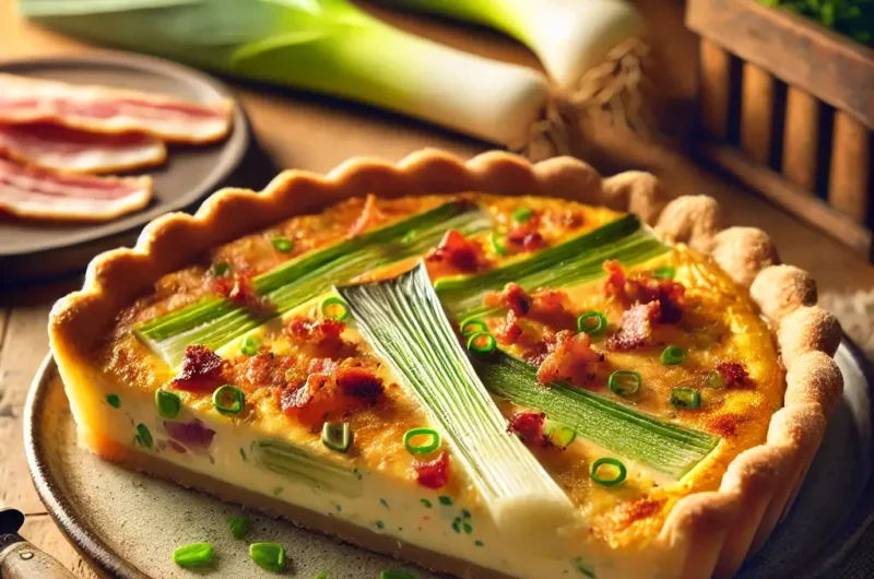 Quiche de Alho-poró com Bacon