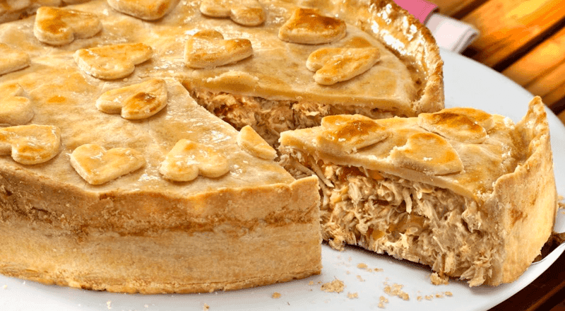 Torta assando no forno