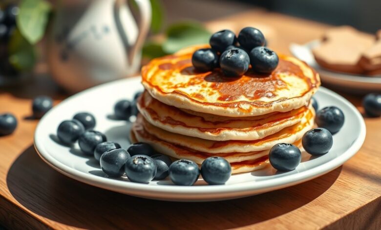 panquecas proteicas queijo cottage mirtilos capa 9474