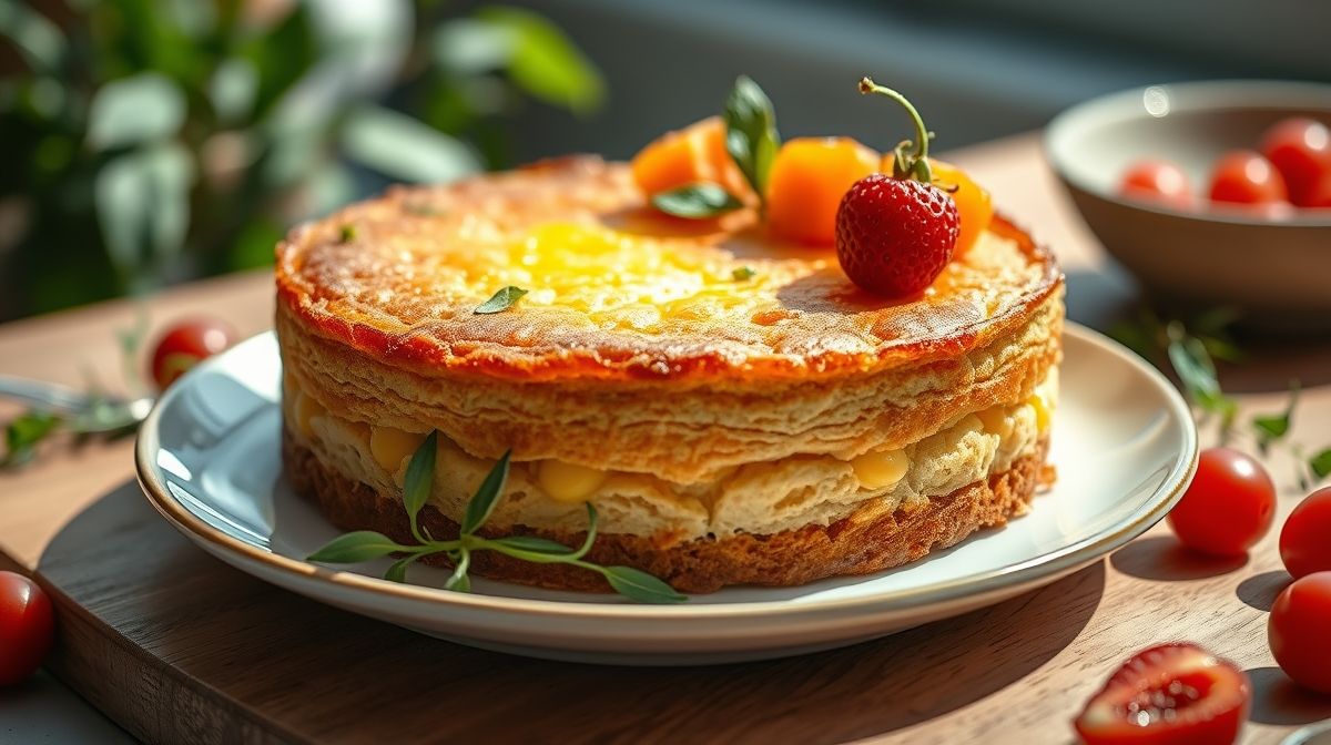 Bolo de milho fit sem lactose, sem glúten e sem açúcar pronto, com textura úmida e dourada