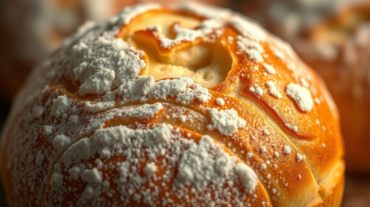 Close-up mostrando a textura fofinha do pãozinho fit recém-assado